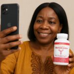 Women holding Menocare+ 8